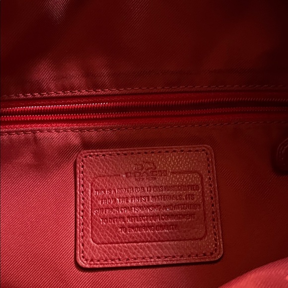 Coach Cherry Red Women's Tote Bag - Picture 5 of 6